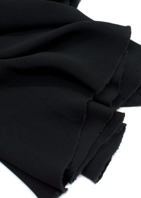 Rick Owens Black Knit Midi Skirt with Chiffon Hemline 5