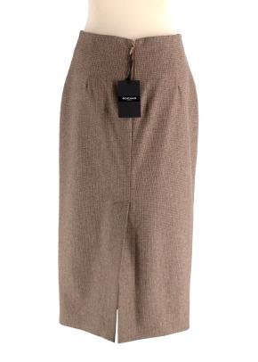 Rochas Brown Wool Midi Skirt 6