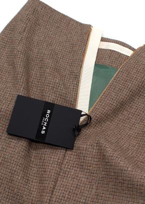 Rochas Brown Wool Midi Skirt 3