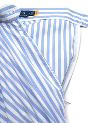 Polo Ralph Lauren Blue Stripe A-line Midi Skirt 2