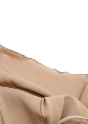 Alberta Ferretti Camel Silk Chiffon Draped Midi Dress 6