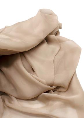 Alberta Ferretti Camel Silk Chiffon Draped Midi Dress 10