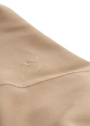 Alberta Ferretti Camel Silk Chiffon Draped Midi Dress 14