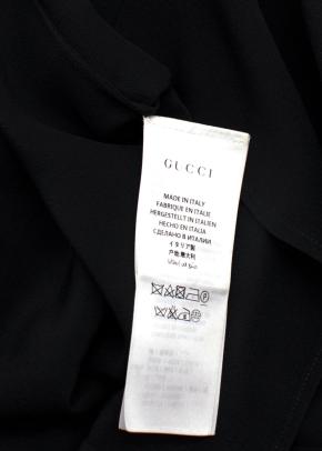 Gucci Black Silk Frill Blouse 4