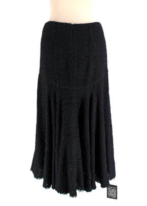 Alexander McQueen Black Tweed Skirt 5