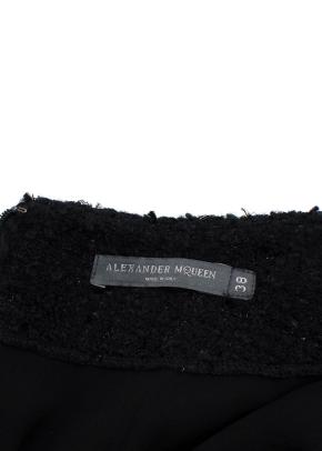 Alexander McQueen Black Tweed Skirt 2