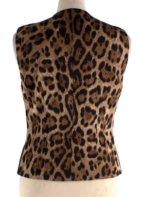 Dolce and Gabanna Leopard Print Back Panel Waistcoat 4