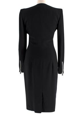 Alexander McQueen Black Dress with Silver Zips 11