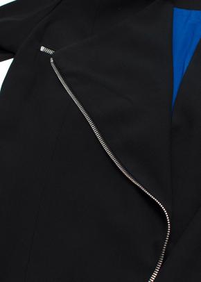 Alexander McQueen Black Dress with Silver Zips 6