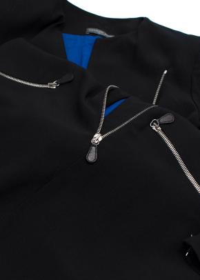 Alexander McQueen Black Dress with Silver Zips 5