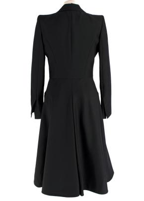 Alexander McQueen Black Coat with Double Lapels 3