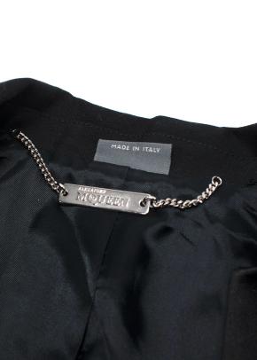 Alexander McQueen Black Coat with Double Lapels 2