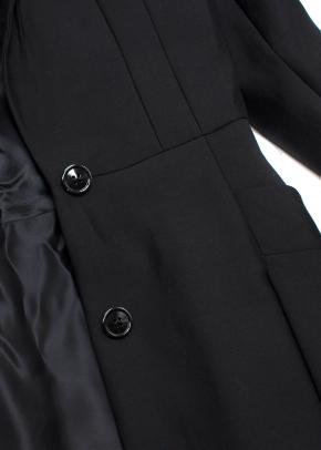 Alexander McQueen Black Coat with Double Lapels 10