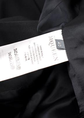 Alexander McQueen Black Coat with Double Lapels 5