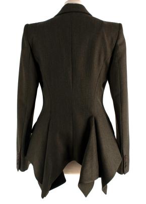 Alexander McQueen Olive Green Blazer with Tails 7