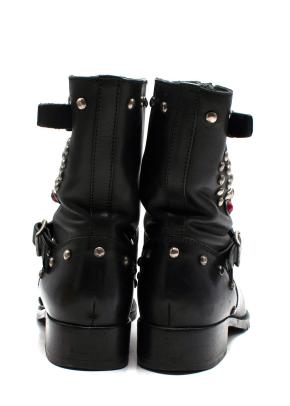 Ralph Lauren Stud Detail Black Ankle Boots 10