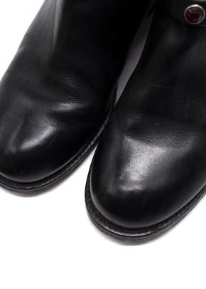 Ralph Lauren Stud Detail Black Ankle Boots 4