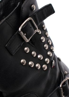 Ralph Lauren Stud Detail Black Ankle Boots 8