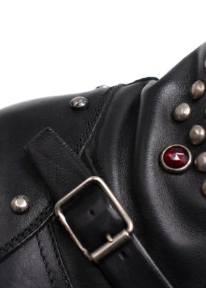 Ralph Lauren Stud Detail Black Ankle Boots 6