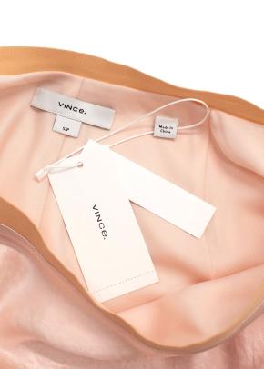 Vince Peach Satin Two Piece Skirt Set 6
