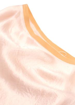 Vince Peach Satin Two Piece Skirt Set 4