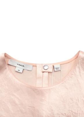 Vince Peach Satin Two Piece Skirt Set 9