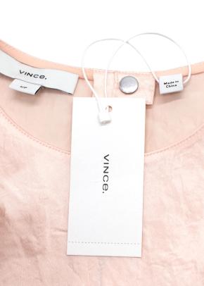 Vince Peach Satin Two Piece Skirt Set 11
