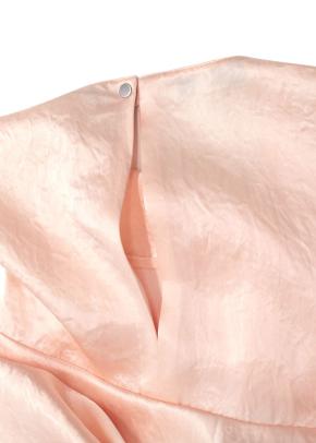 Vince Peach Satin Two Piece Skirt Set 16