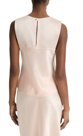 Vince Peach Satin Two Piece Skirt Set 2