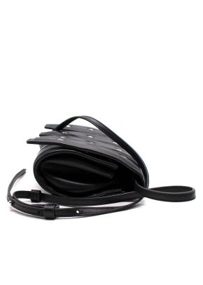 Yuzefi Black Crossbody Bag with Silver Eyelets 3