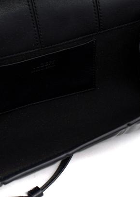 Yuzefi Black Crossbody Bag with Silver Eyelets 12