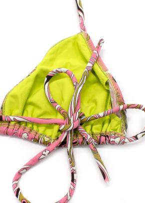 Emilio Pucci Print Pink Multicolour Triangle Bikini Set 8
