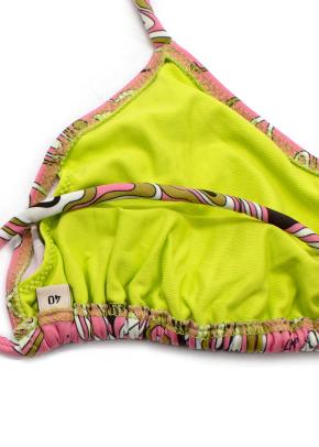 Emilio Pucci Print Pink Multicolour Triangle Bikini Set 3