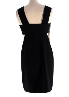 T By Alexander Wang Black Crepe Cut Out Mini Dress 3