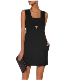 T By Alexander Wang Black Crepe Cut Out Mini Dress 9