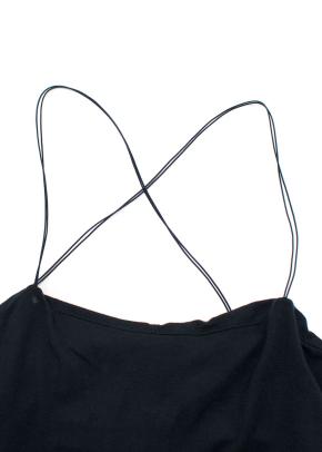 T By Alexander Wang Navy Strappy Midi Dress 6