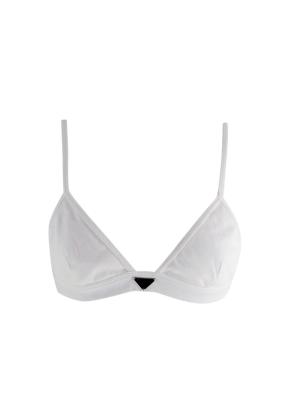 Prada White Cotton Bralette 3