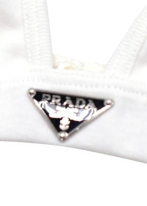 Prada White Cotton Bralette 4