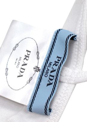 Prada White Cotton Bralette 8