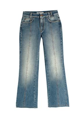 Alessandra Rich Embellished Rose Denim Halterneck Top & Jeans Set 11