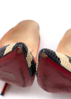 Christian Louboutin So Kate Tricolour Python Heels 8