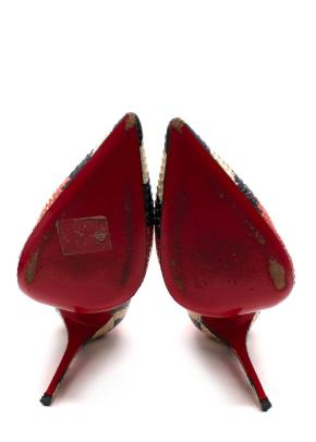 Christian Louboutin So Kate Tricolour Python Heels 4