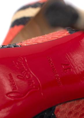 Christian Louboutin So Kate Tricolour Python Heels 7