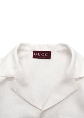 Gucci Linen Blend GG Canvas Short Sleeve Shirt - Instores Now 3
