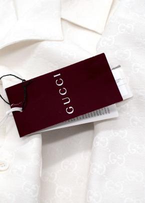 Gucci Linen Blend GG Canvas Short Sleeve Shirt - Instores Now 4