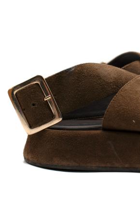 Gia/ RHW Khaki Suede Sandals 4