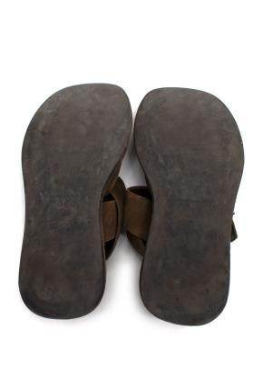 Gia/ RHW Khaki Suede Sandals 7