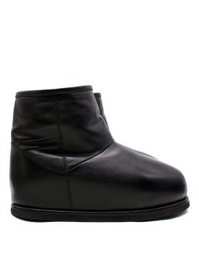 Amina Muaddi Black Leather Snow Boots 3