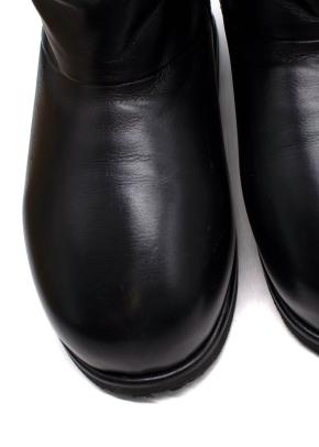 Amina Muaddi Black Leather Snow Boots 2