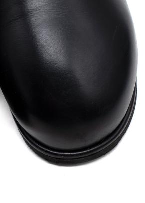 Amina Muaddi Black Leather Snow Boots 7